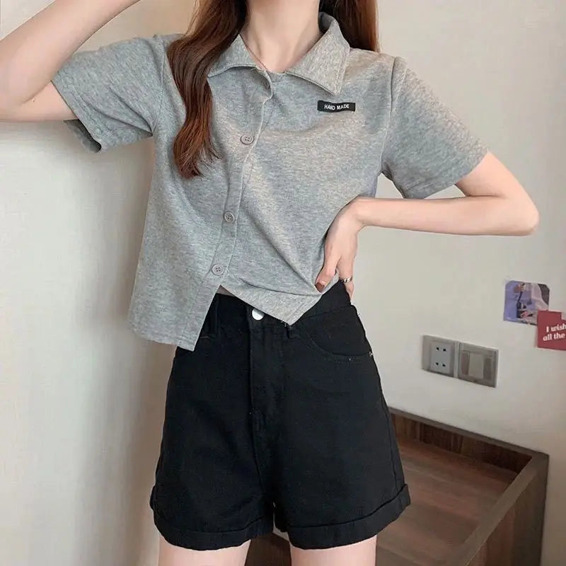 Y2K Polo  Crop Top