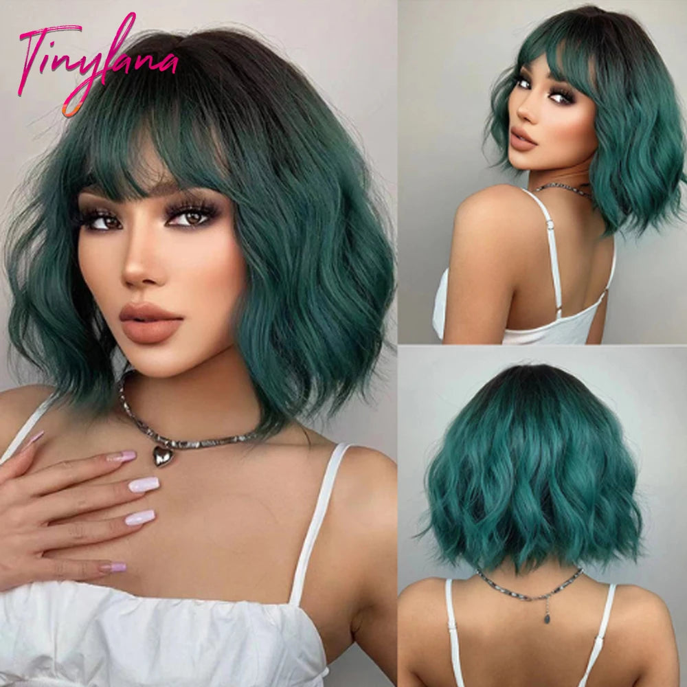 Short  Wavy Synthetic Wigs
