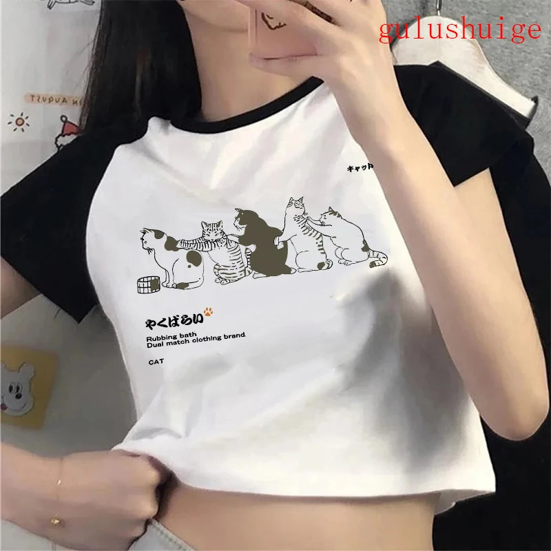 Funny Cat  Crop Top