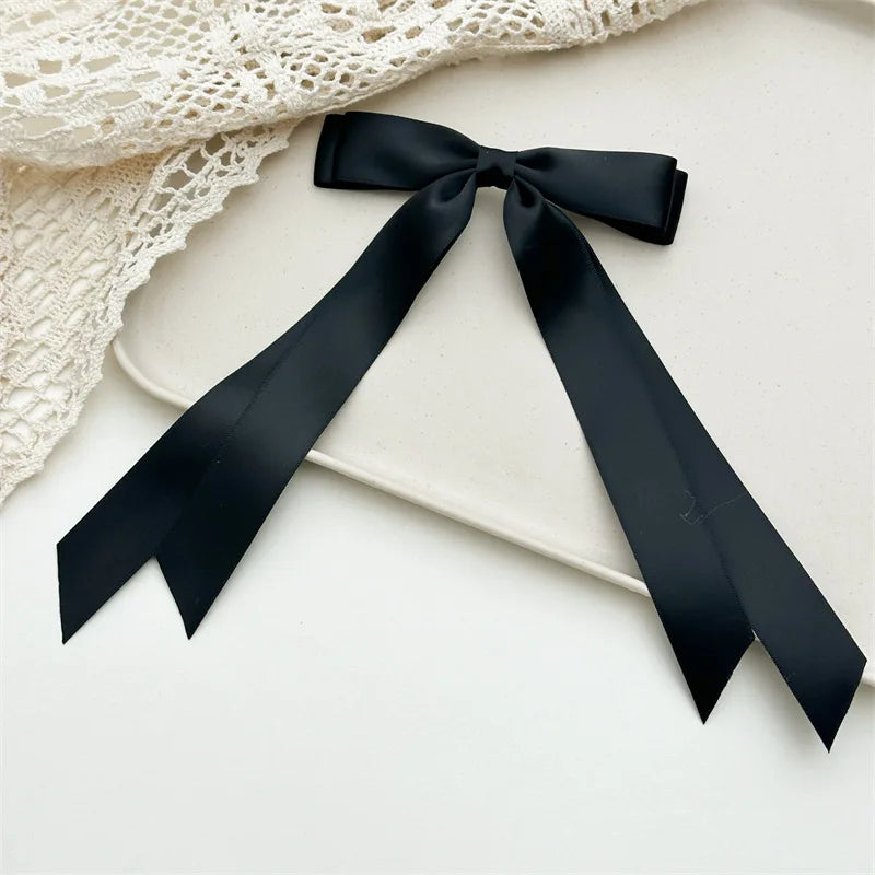 Silky Satin Bow Hair Clips