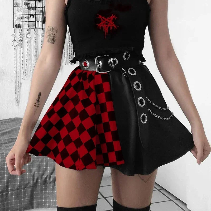 Harajuku Plaid High Waist Skirt