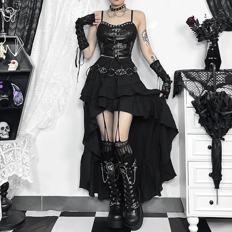 Goth Dark Irregular Skirts