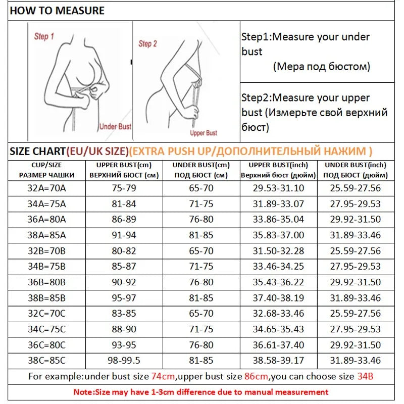 Wire Free Push Up  Bra