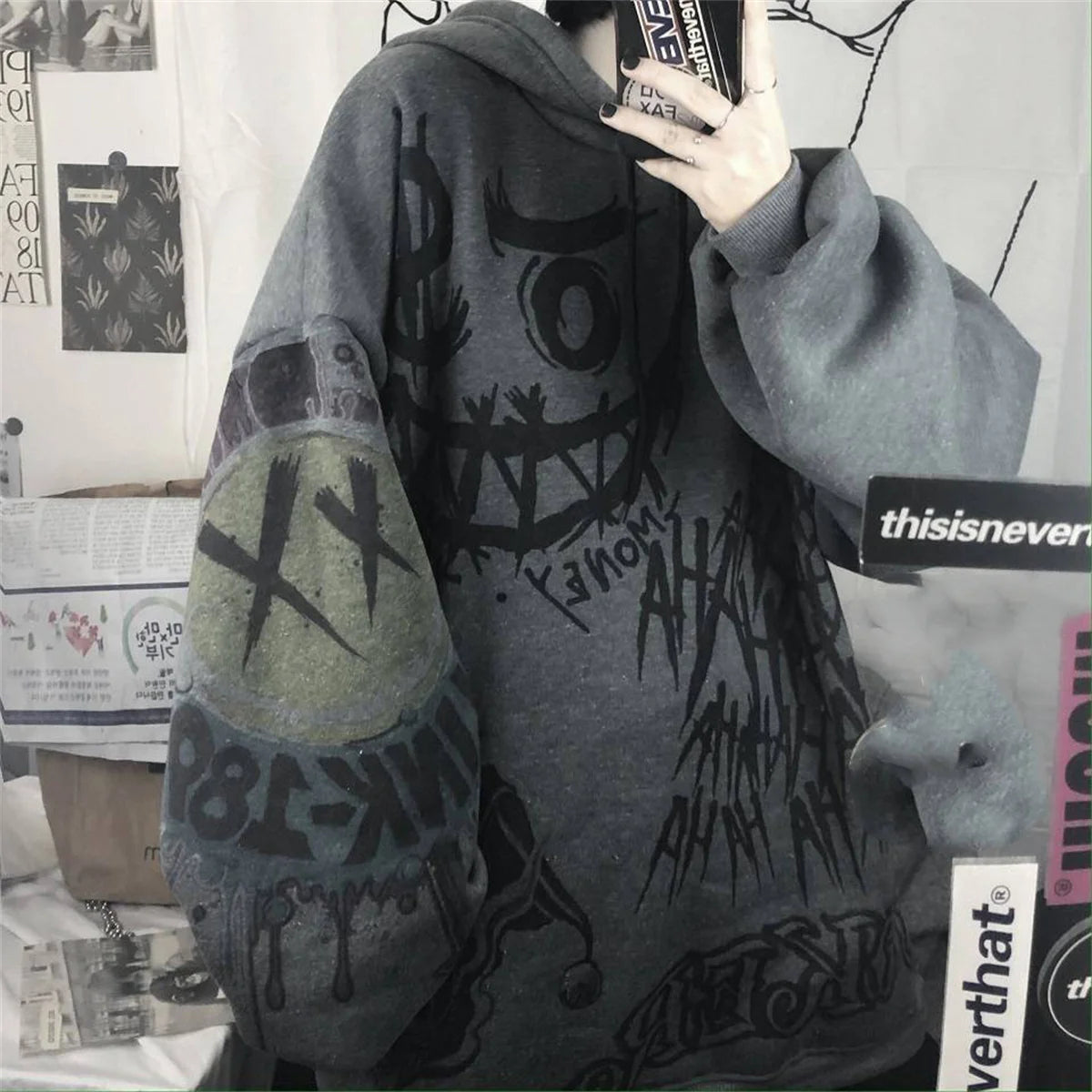 Gothic  Cartoon Hoodie