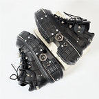 Punk Lace-Up Ankle Boots