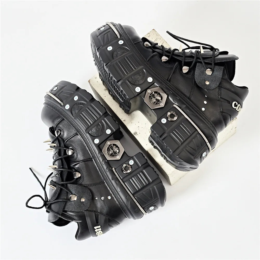 Punk  Lace-Up Ankle Bots