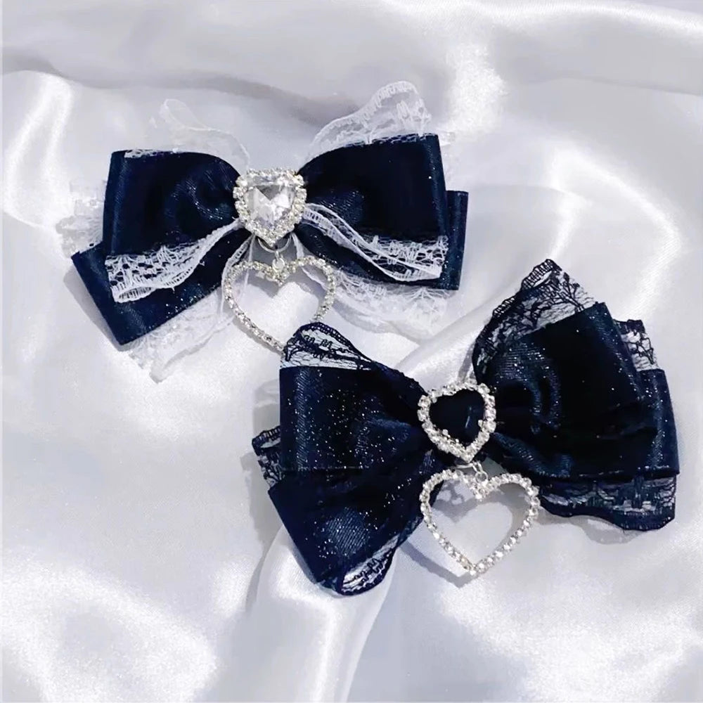 Y2k Gothic Harajuku Lace Bow Hair Clips