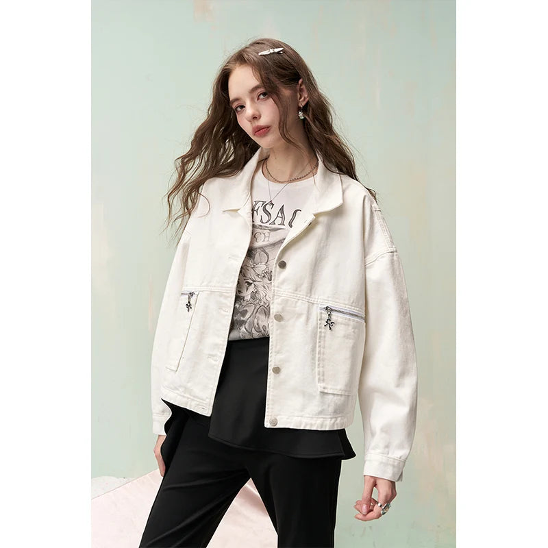 ELFSACK Denim Streetwear  Jacket