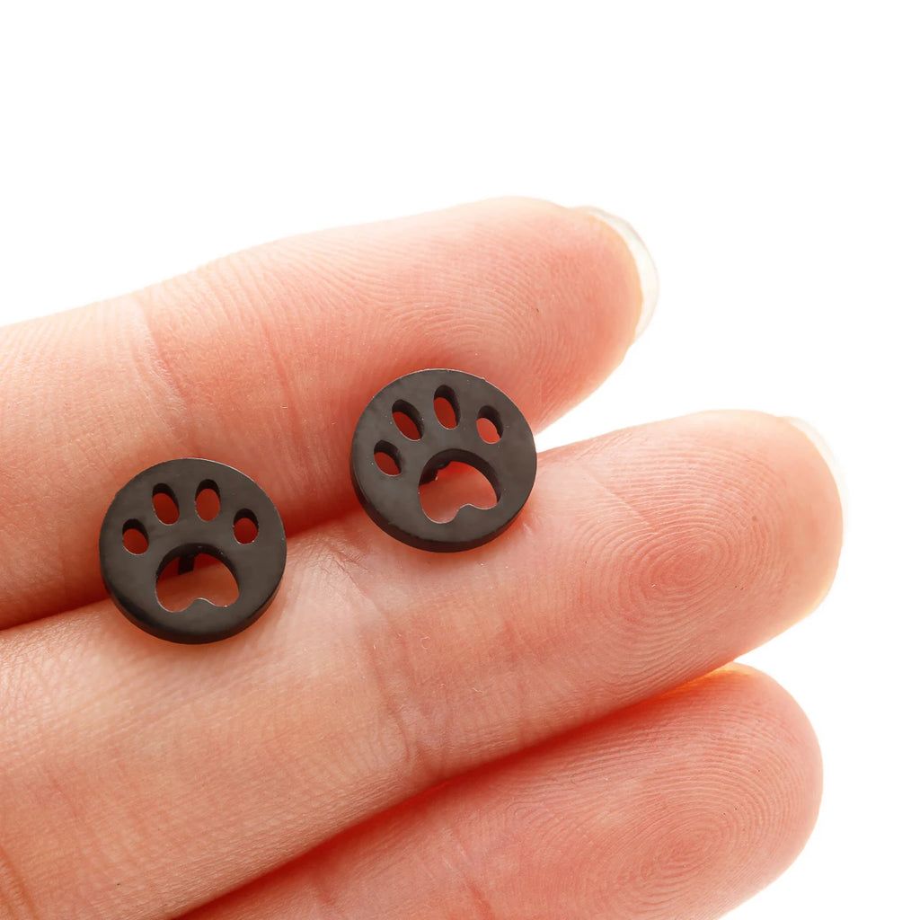 Cute Tiny Dog Paw Earrings