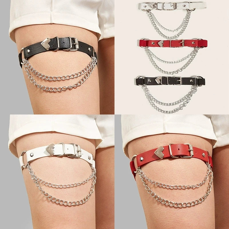Chain Heart Shaped Thigh strap