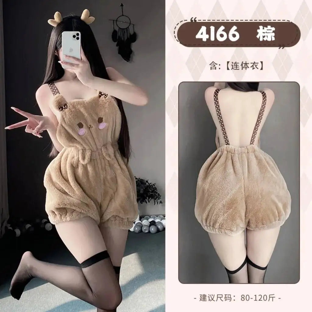 Plush Cute Bear Jumpsuit