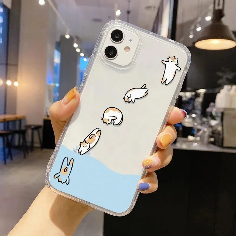 Cute Cat Fishing Phone Case For Samsung