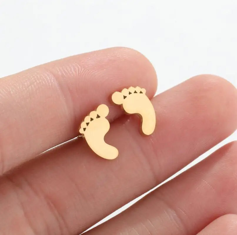 Cute Tiny Dog Paw Earrings