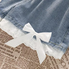 Blue High Waist Denim Shorts