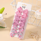 5Pcs/Set Cute Floral  Mini  Hair Clip Cute Floral