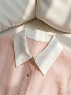 Short Sleeve Chiffon Blouse