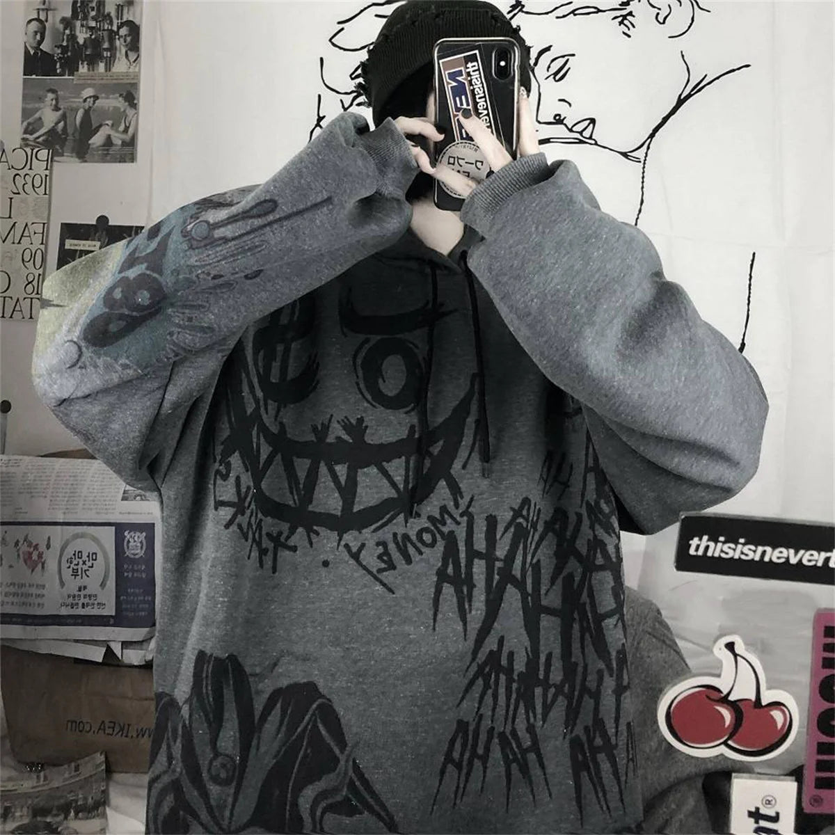 Gothic  Cartoon Hoodie
