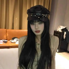 Vintage Rivet Beret  Gothic Cap