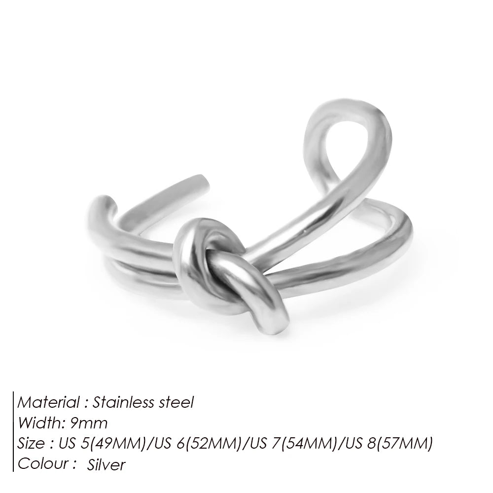 eManco Minimalist Style Knot Ring