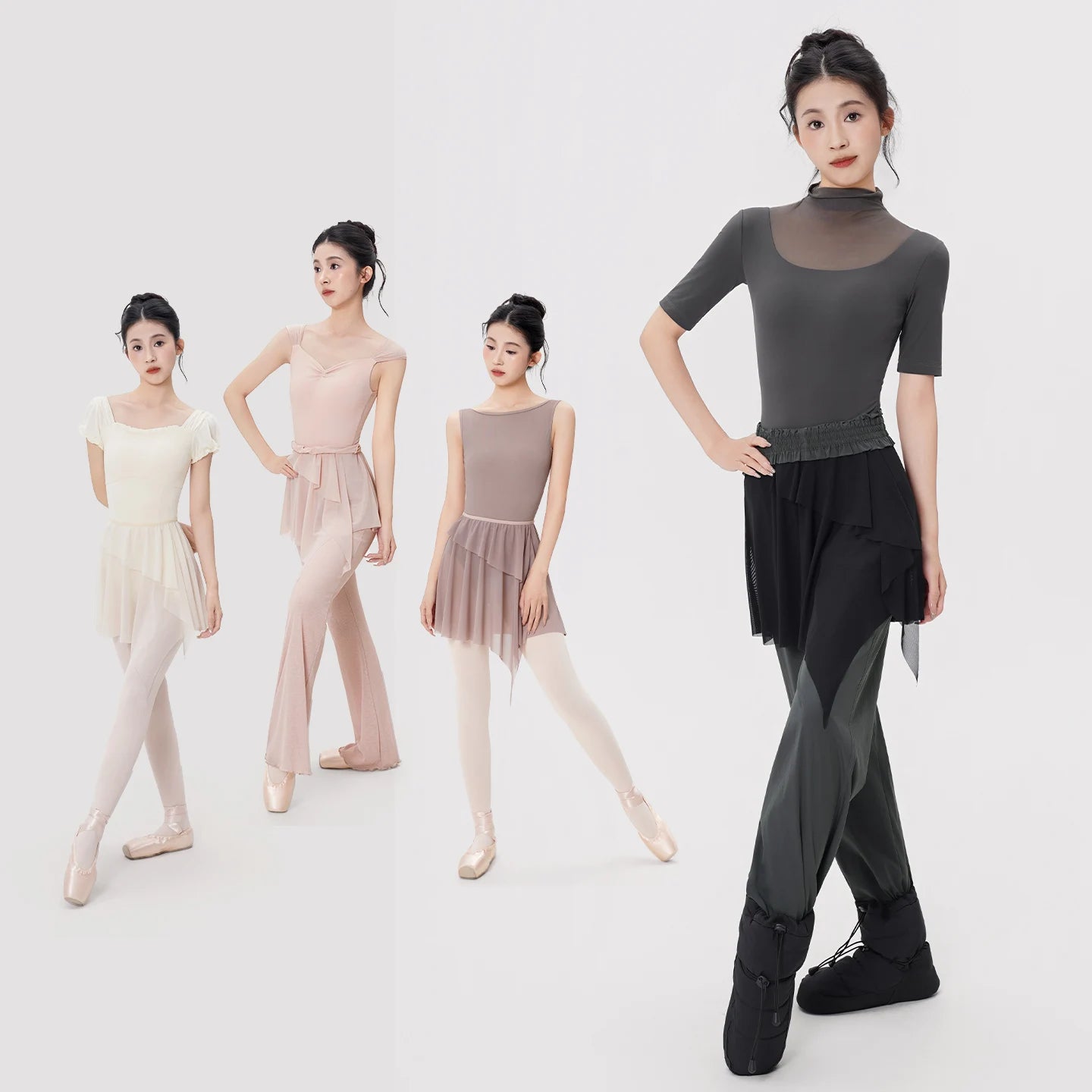 Soft Irregular  Mesh Ballet Skirts