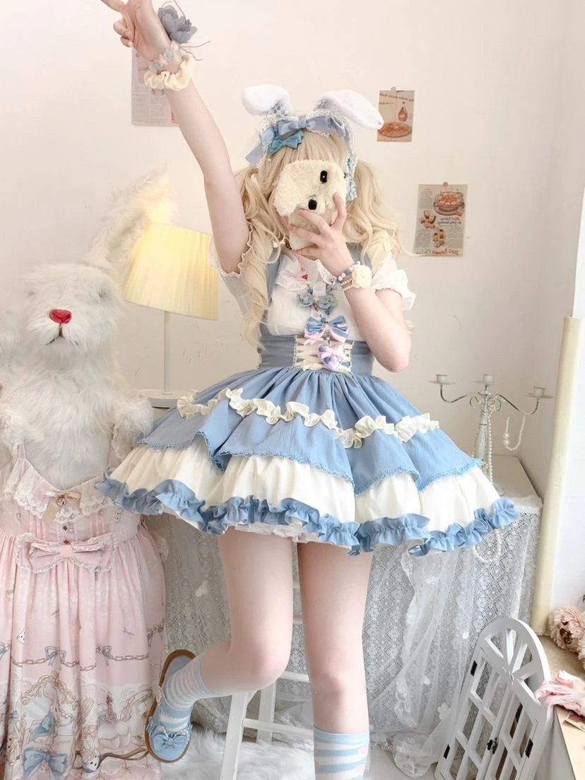 Japanese Kawaii Lolita Strap Skirt