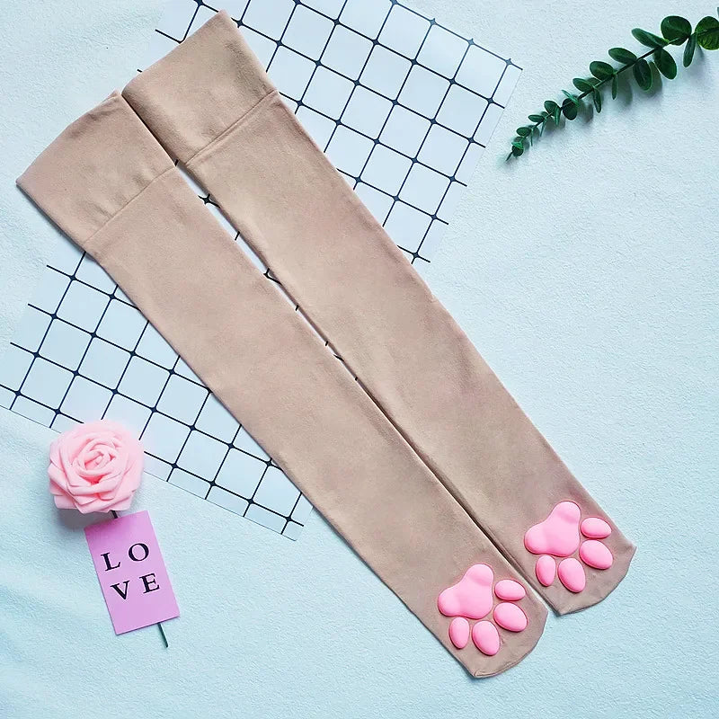 Cat Paw Thigh Highs