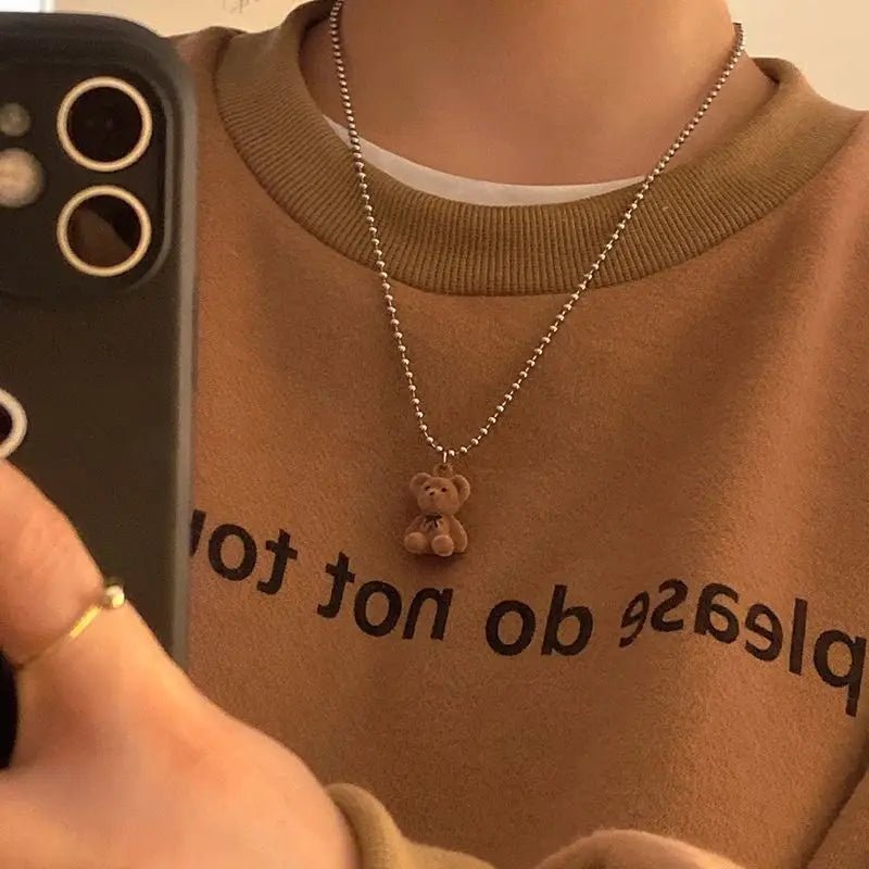 Cute Plush Bear Necklace