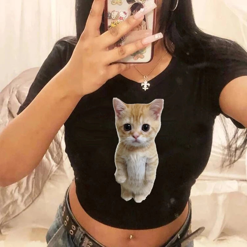 Funny Cat  Crop Top