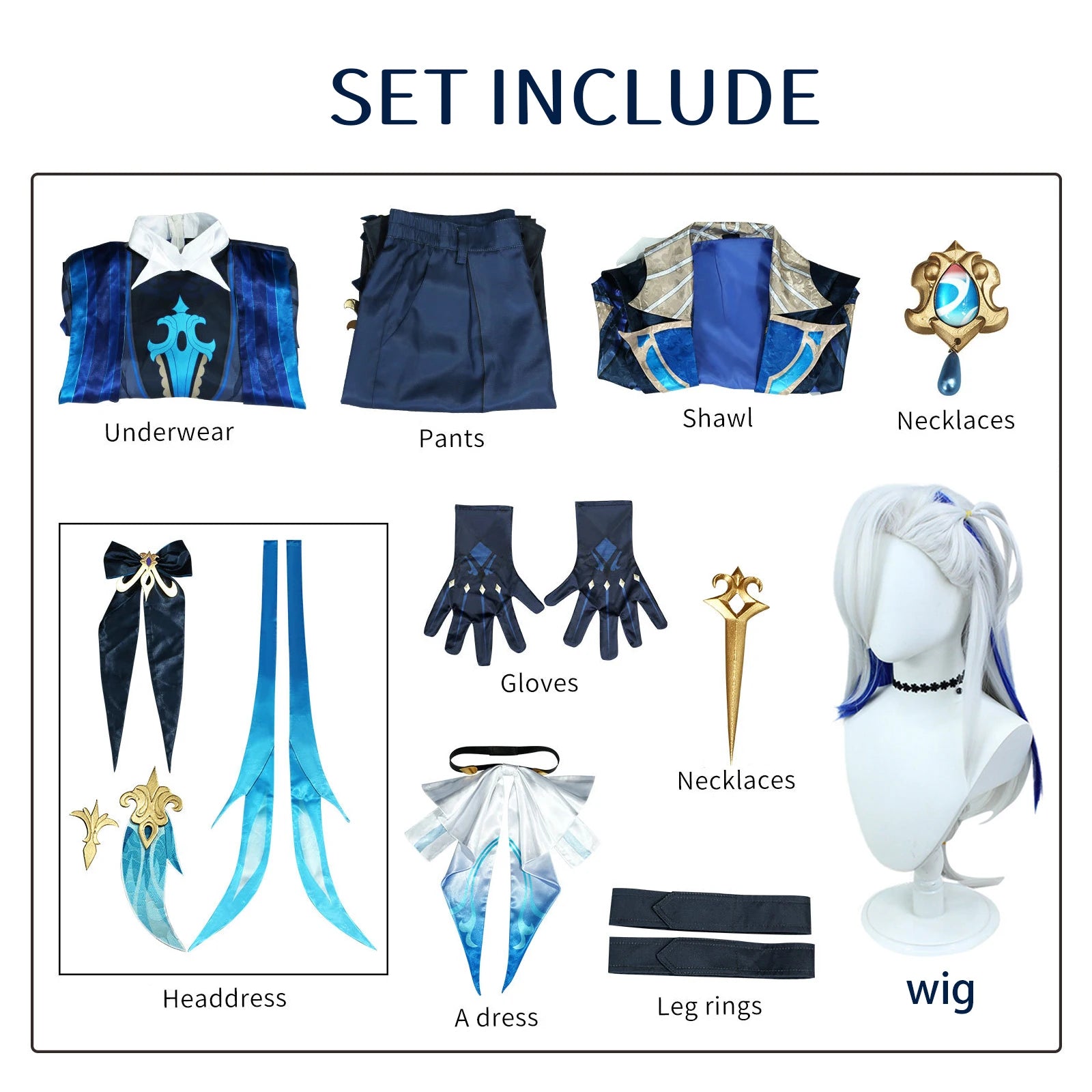 Genshin Impact Neuvillette Cosplay Costume