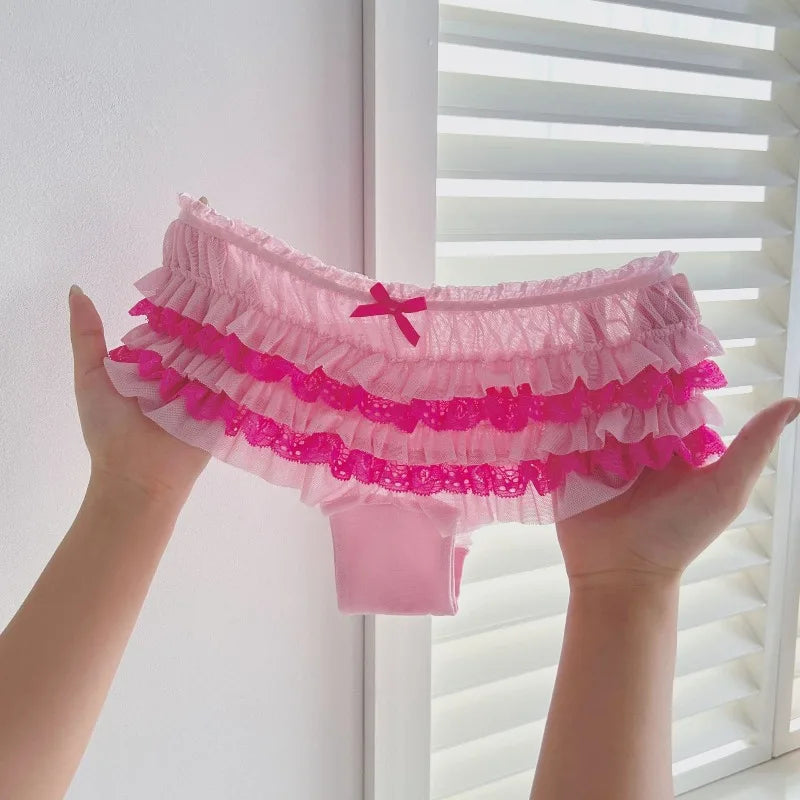 Sweet Bow Lace Underwear