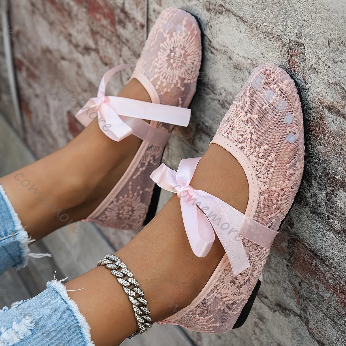 Lace Flower Flat  Shoes