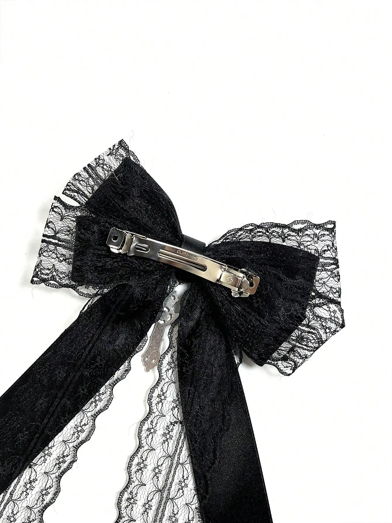 black lace bow hair  hair clip