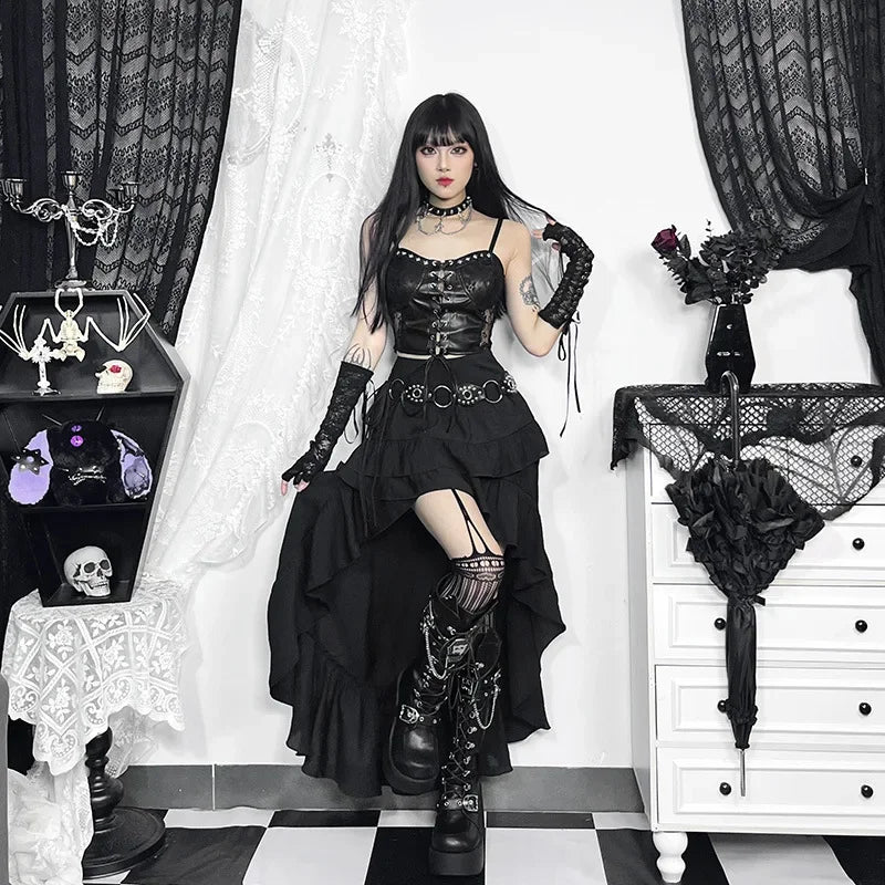 Goth Dark Irregular Skirts