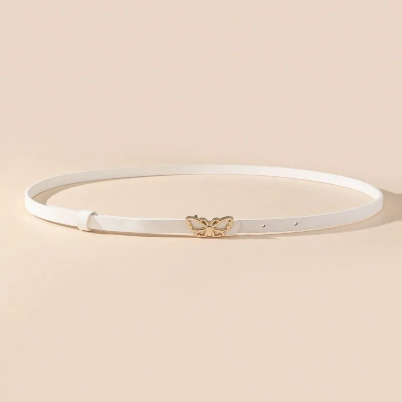 small waist belt with a butterfly buckle