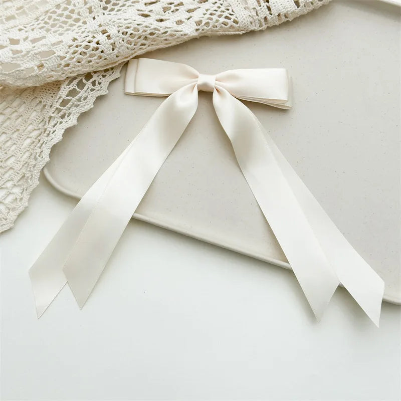 Silky Satin Bow Hair Clips