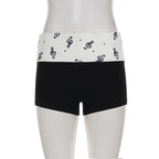 Y2k Music Note Print  Shorts