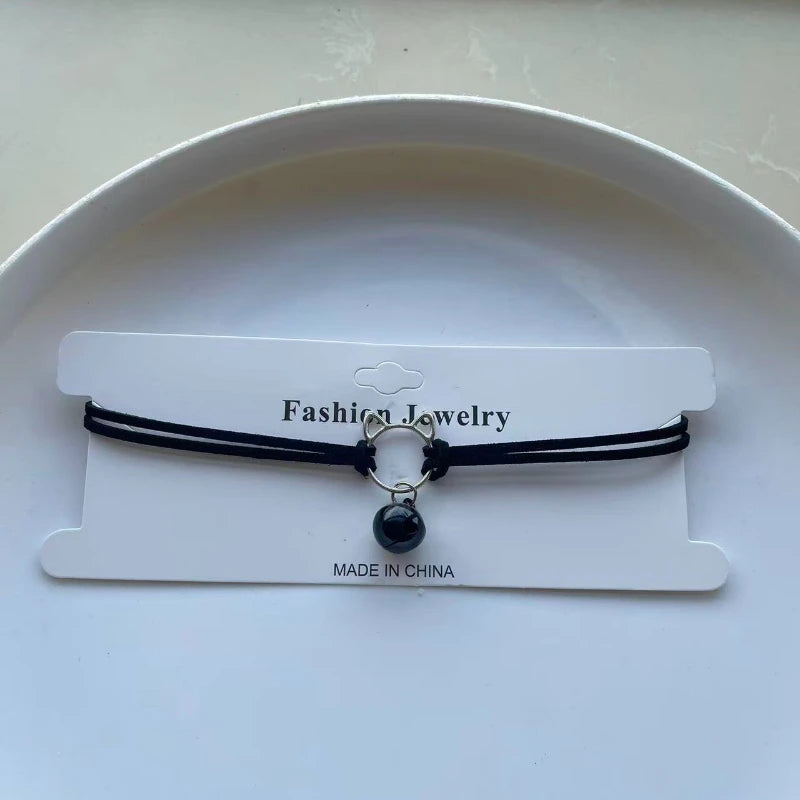 Velvet Cat Bell Choker