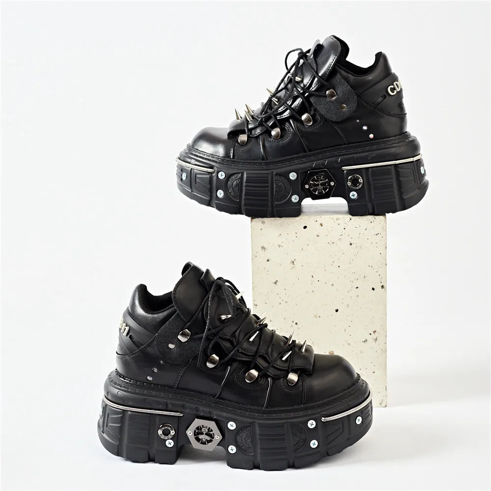 Punk  Lace-Up Ankle Bots