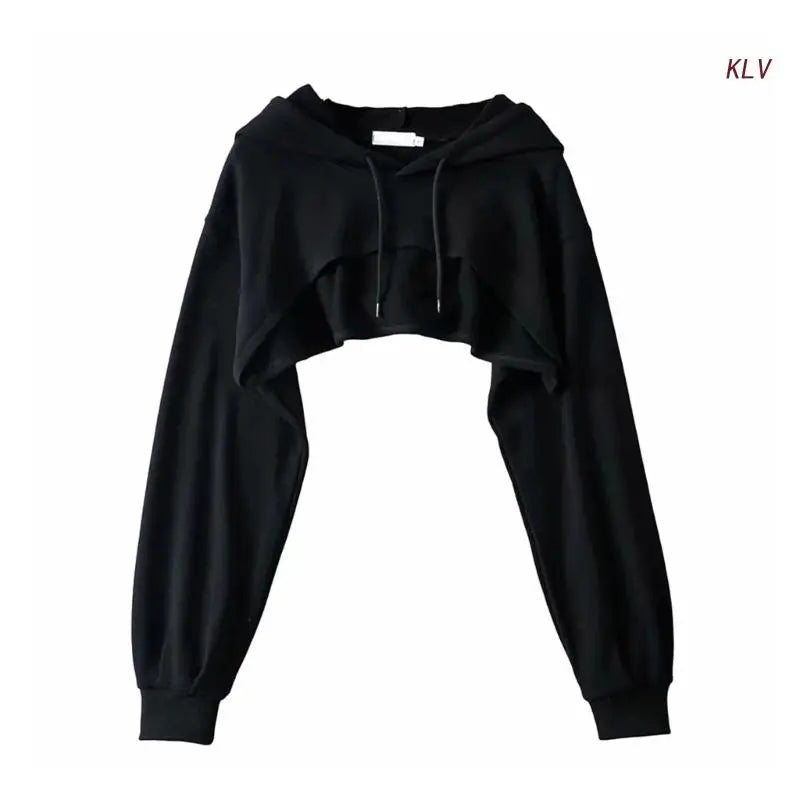 Long Sleeve Cropped Hoodie