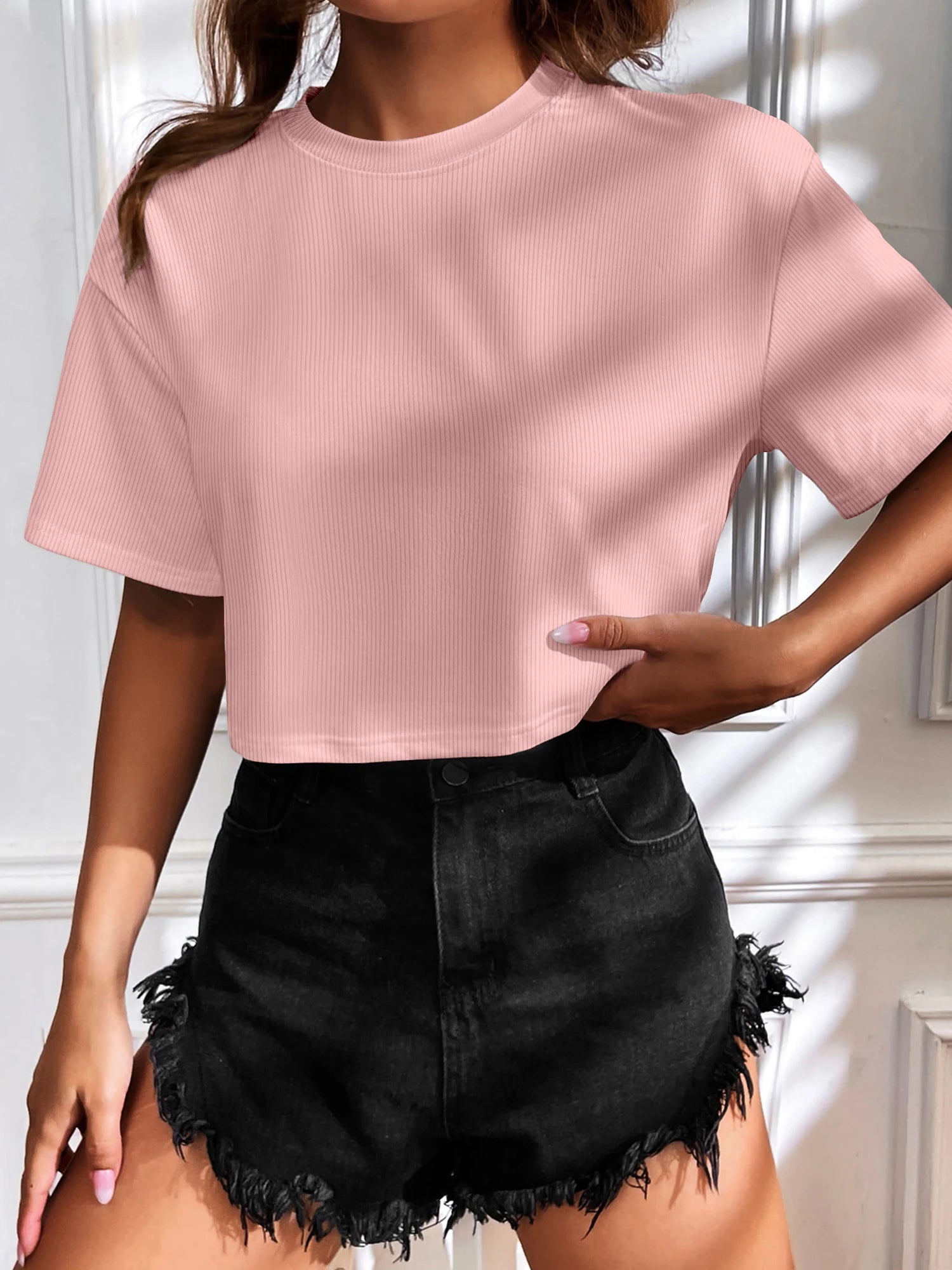 Ribbed Knit Crop Top