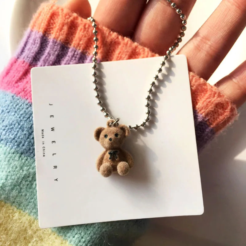 Cute Plush Bear Necklace