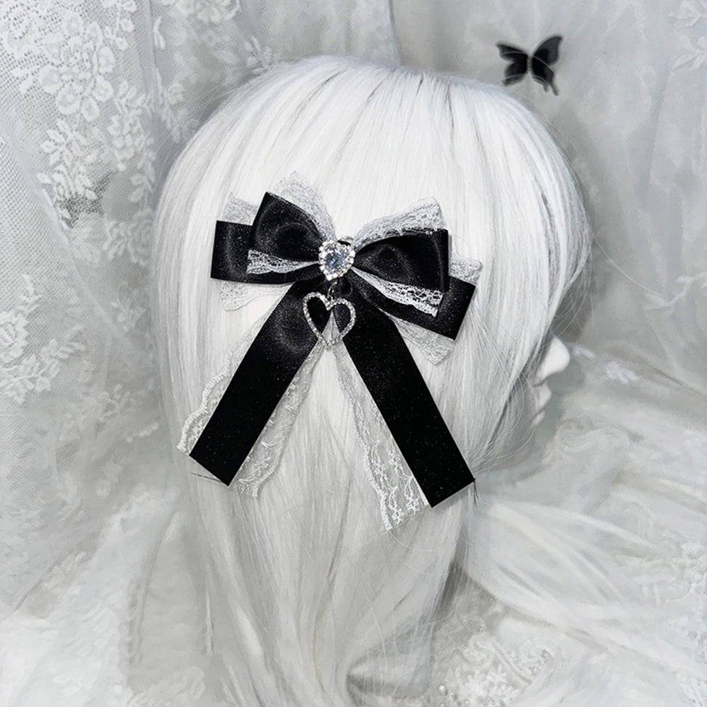 Y2k Gothic Harajuku Lace Bow Hair Clips