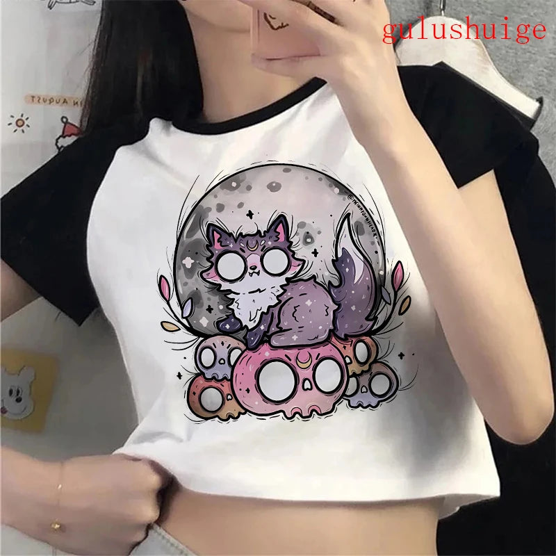 Funny Cat  Crop Top