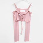 Off Shoulder Lace Up Coat