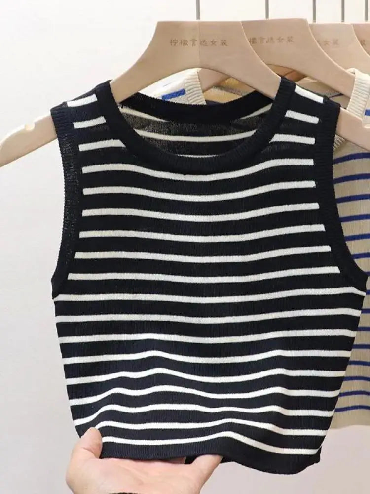 Striped  Crop Tops