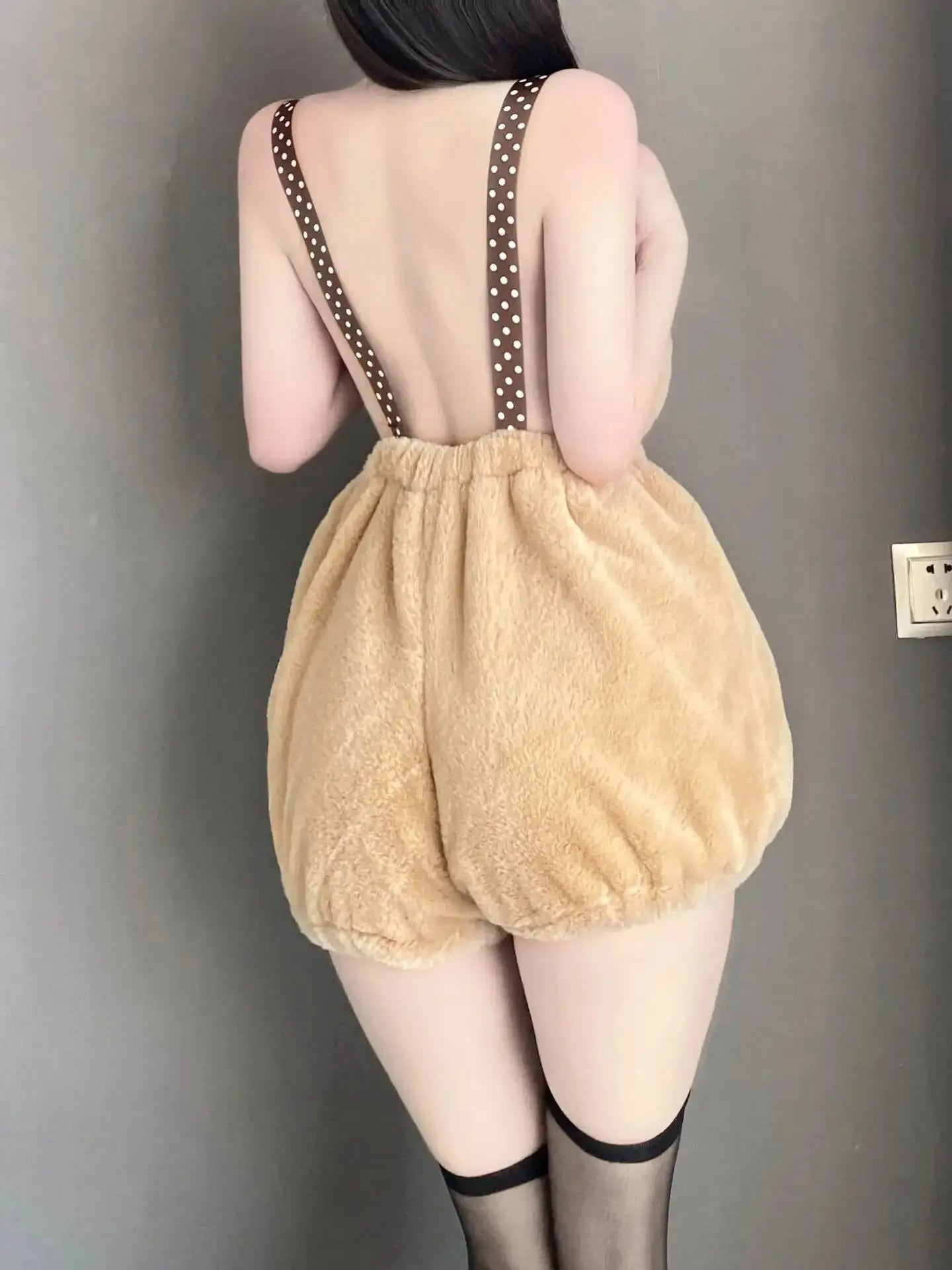 Plush Cute Bear Jumpsuit
