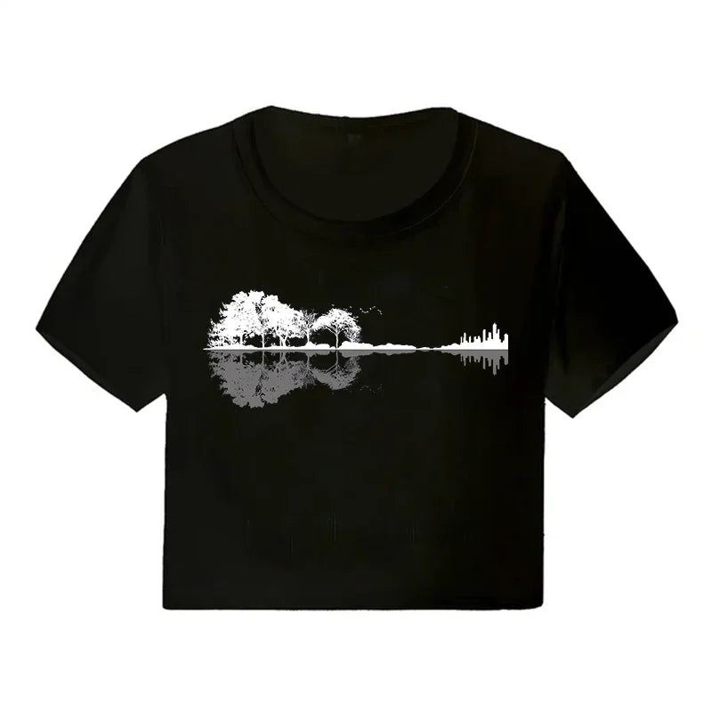 Y2K Casual Crop  Tee Shirt