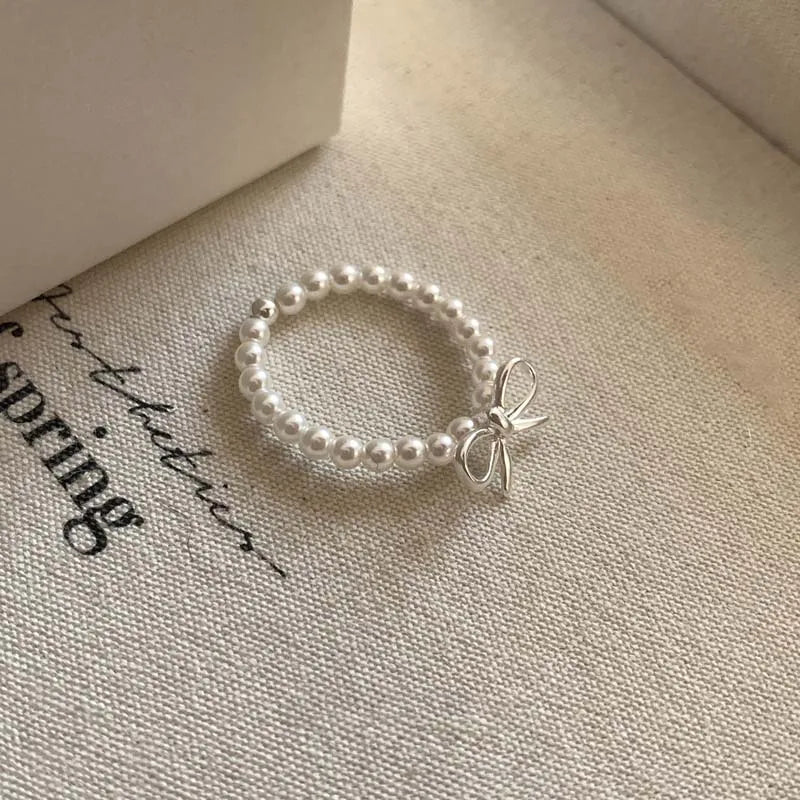 Pearl Bowknot Ring