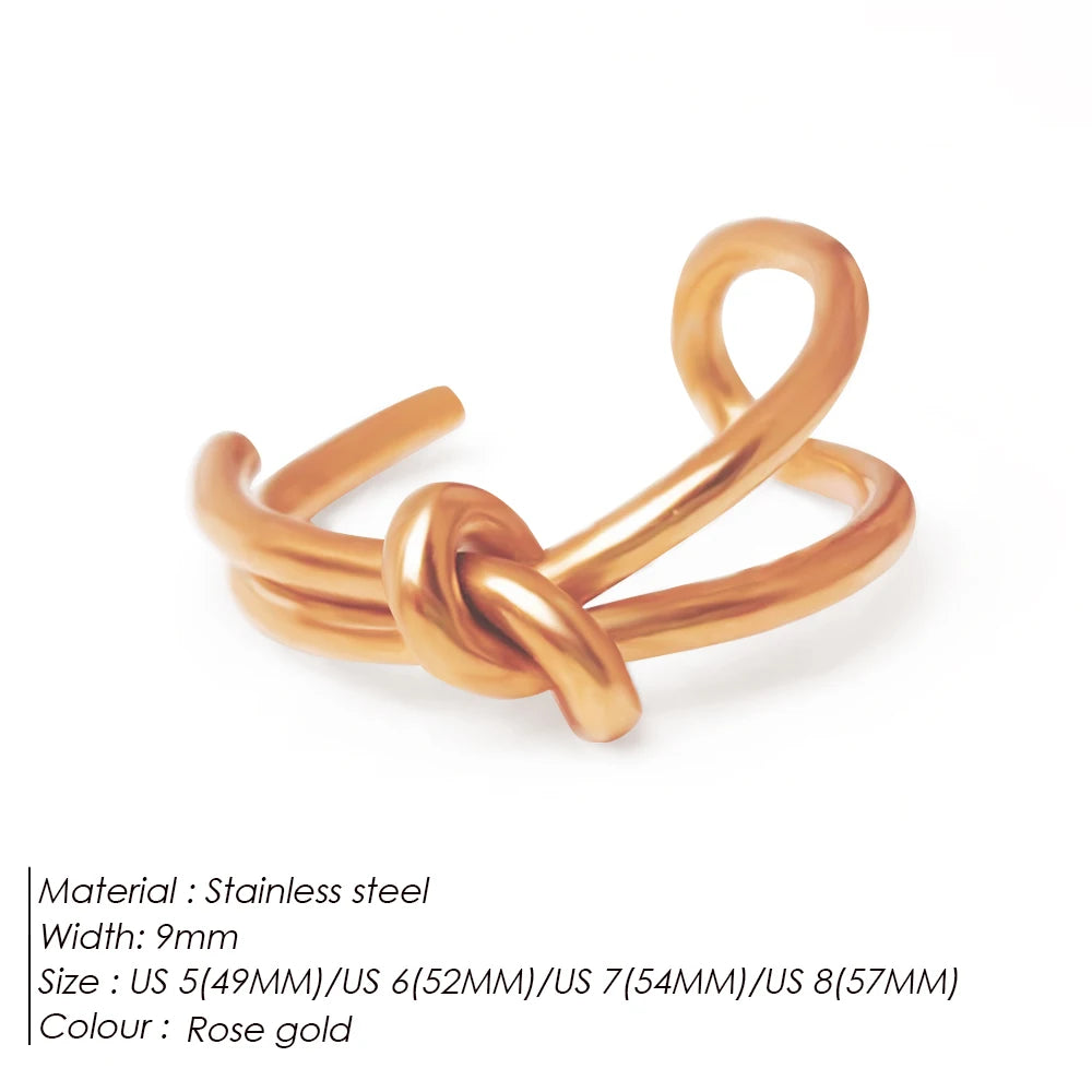 eManco Minimalist Style Knot Ring