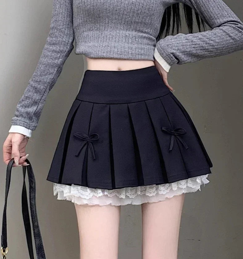 A-line Pleated Skirt Y2k